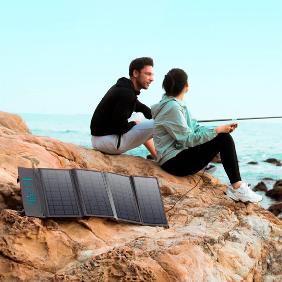 Choetech Reise-Solarladegerät – Faltbares Solar Ladegerät, Solar Ladegerät 36W mit USB-Anschluss – Weiteres Produktbild 6